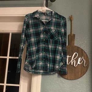 Blue Plaid Button Down